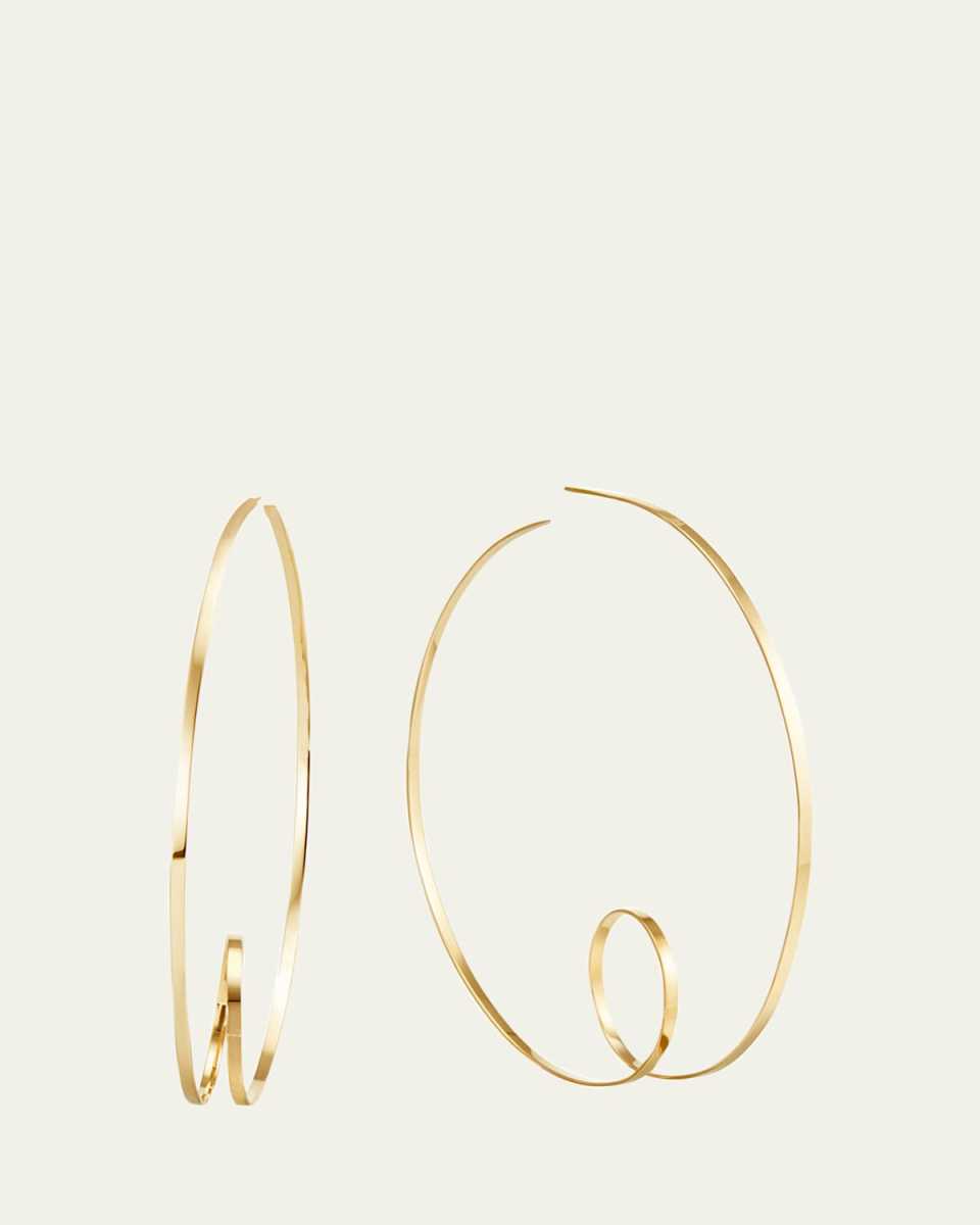 14k Loop Hoop Earrings, 80mm